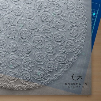 Perforated Stencil 30 cm. - Kutahya Classic Single Carnation Tile Plate Pattern