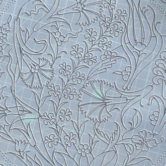 Perforated Stencil 30 cm. - Tile Plate Pattern with Carnation Hyacinth Motif