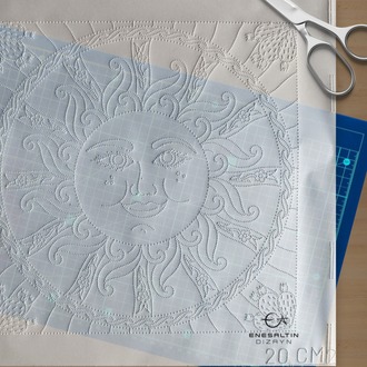 Perforated Stencil 20 x 20 cm – Sicilian Style Baroque Sun Beauty Tile Pattern