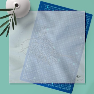 Perforated Stencil - Tughra Basmala Calligraphy Tile Pattern