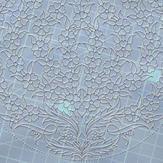 Perforated Stencil 20 cm - Tile Plate Pattern with Tree of Life Dagger and Leaf Motif