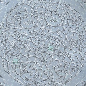 Perforated Stencil 30 cm. - Baba Nakkaş Classic Iznik Rumi Lotus Motif Tile Plate Pattern