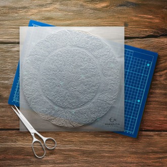 Perforated Stencil 30 cm. - Baba Nakkaş 1480 Rumi and Lotus Iznik Tile Plate Pattern