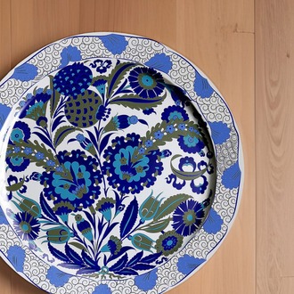 Perforated Stencil 40 cm. - 16th century Damascus Style Iznik Pomegranate, Hatayi and Cloud
