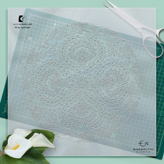 Perforated Stencil 30 cm. - Classic Iznik 1622 Thorn Hyacinth 4 Symmetrical Tile