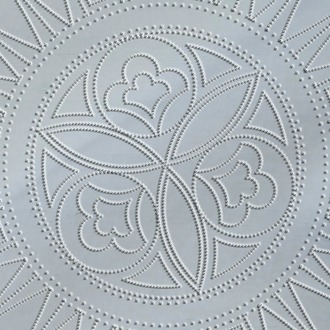 Perforated Stencil - Beyliks Period Passionflower Tile Plate Pattern