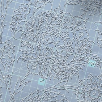 Perforated Stencil 20 x 20 cm – Tile Section Hatayi Tile Pattern
