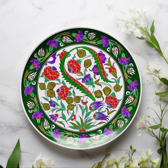 Perforated Stencil 30 cm. - Rose Garden Botanical Motif Tile Plate Pattern