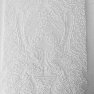 Perforated Stencil 20x40 cm. - Herbal Vase Motif Tile Pattern