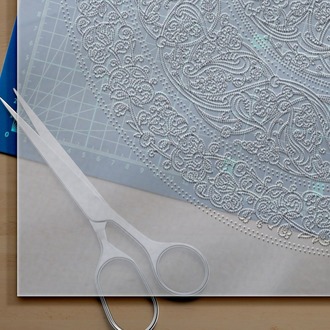 Perforated Stencil 40 cm. - Baba Nakkaş 1510 Rumi Lotus Motif Tile Plate Pattern