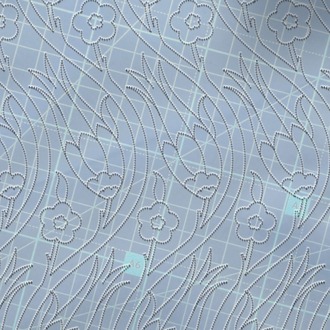 Perforated Stencil 20 x 20 cm – Ulama Ivy Tulip Tile Pattern