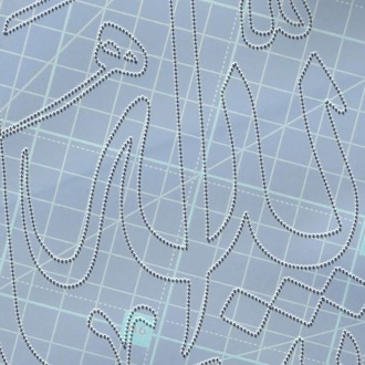 Perforated Stencil 20 x 20 cm – Mashallah Calligraphy Ceramic Tile/Plate Pattern