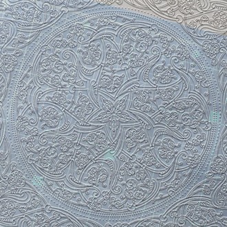 Perforated Stencil 40 cm. - Baba Nakkaş 1510 Rumi Lotus Motif Tile Plate Pattern