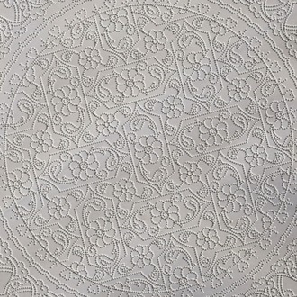 Perforated Stencil 20 cm. - Checkered Lotus Rumi Tile Plate Pattern