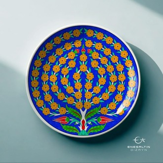 Perforated Stencil 22 cm. - Tile Plate Pattern with Tree of Life Motif