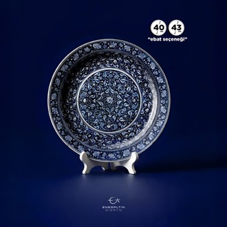 Perforated Stencil 40 / 43 cm - Baba Nakkaş 1481 Rumi Lotus Peony Debbane Tile Plate Pattern