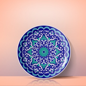 Perforated Stencil 30 cm. - 8 Rumi Tile Plate Pattern