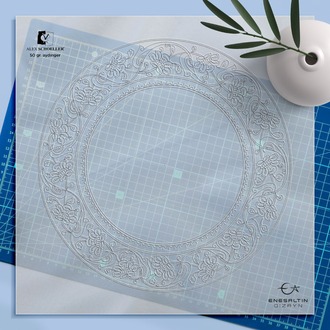 Perforated Stencil 30 cm. - Baba Nakkaş Lotus Rumi Motif Tile Plate Edge Pattern