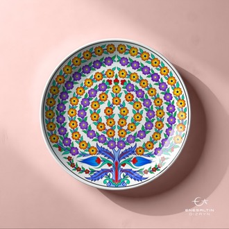 Perforated Stencil 25 cm. - Tile Plate Pattern with Tree of Life Motif