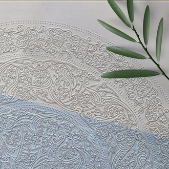 Perforated Stencil 40 cm. - Baba Nakkaş 1510 Rumi Lotus Motif Tile Plate Pattern