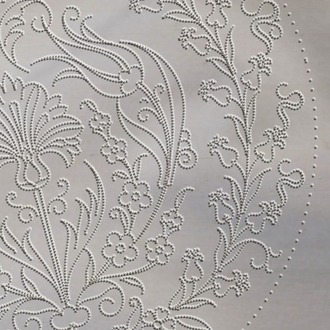 Perforated Stencil - Tulip Hyacinth Carnation Tile Plate Pattern