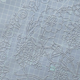Perforated Stencil 30 cm. - Classic Iznik 1550 Chrysanthemum, Hatayi and Dagger Leaf Tile Pattern