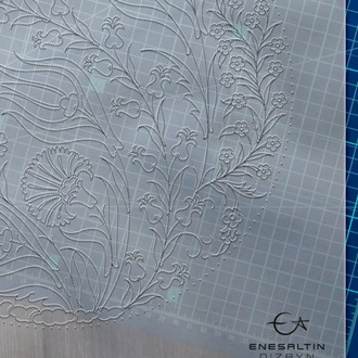Perforated Stencil - Freestyle All Herbal Motifs Plate Pattern