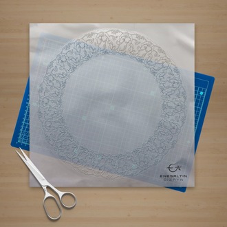 Perforated Stencil 30 cm. - Cemre Garden Geometric Form Tree of Life Tile Pattern