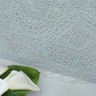 Perforated Stencil 30 cm. - Classic Iznik 1622 Thorn Hyacinth 4 Symmetrical Tile