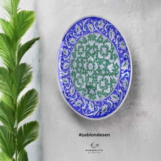 Perforated Stencil 30 cm. - Baba Nakkaş 15th C. Classic Iznik Rumi Chain Lotus Hatayi Tile Pattern