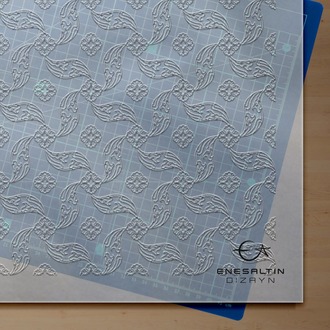 Perforated Stencil 50x50 cm. - Seamless Motif Türkiye Rüstem Pasha Mosque Tile / Plate Pattern