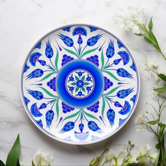 Perforated Stencil 25 cm. -  Tulip Carnation Motif Tile Pattern