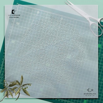 Perforated Stencil 30 cm. - 8 Rumi Tile Plate Pattern