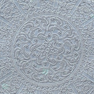 Perforated Stencil 43 cm. - Baba Nakkaş Rumi Göbekli 16 Wheel of Fortune Lotus Tile Plate Pattern