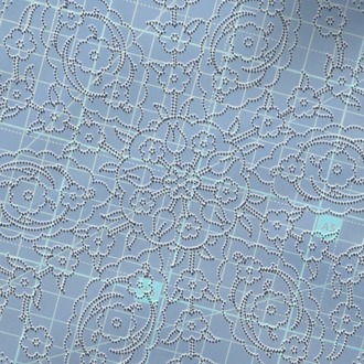 Perforated Stencil - Classic Iznik Penc Passionflower Tile Plate Pattern