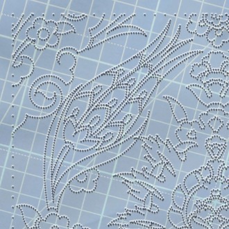 Perforated Stencil 20 x 20 cm –  Turkiye Rustem Pasha Mosque Symmetric Hatayi Tulip Tile Pattern