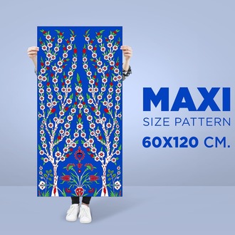 Perforated Stencil 60x120 cm. MAXI SIZE - Tile Pattern with Tree of Life Motif