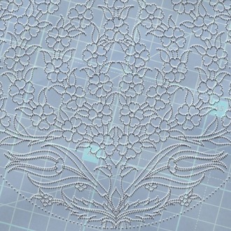 Perforated Stencil - Tile Plate Pattern with Tree of Life and Tulip Motif