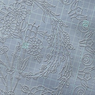 Perforated Stencil 30 cm. - Classic Iznik 1550 Chrysanthemum, Hatayi and Dagger Leaf Tile Pattern