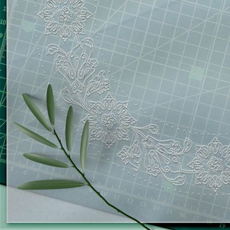 Perforated Stencil - Lotus Motif Tile Plate Edge Pattern