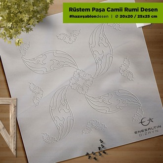 Perforated Stencil – Turkiye Rustem Pasha Mosque Rumi Tile Pattern