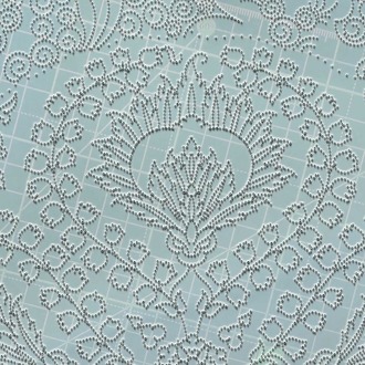 Perforated Stencil 30 cm. - Classic Iznik 1622 Thorn Hyacinth 4 Symmetrical Tile