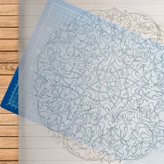 Perforated Stencil - Baba Nakkaş Rumi Lotus 2225 Classic Iznik Tile Pattern