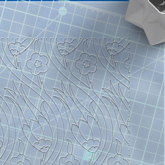 Perforated Stencil 20 x 20 cm – Ulama Ivy Tulip Tile Pattern