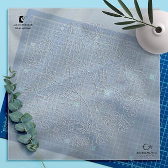 Perforated Stencil 30 cm. - Damascus Style Classic Iznik 1550 Rose Bouquet Tile Plate Pattern