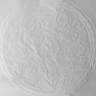 Perforated Stencil 30 cm. - Tile Pattern with Plant Motifs