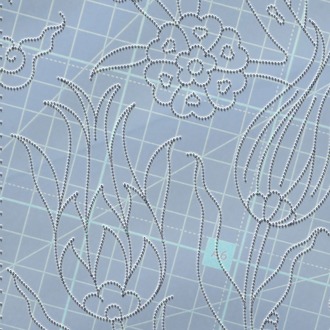 Perforated Stencil 20 x 20 cm – Sectional Motif Tulip Penc Tile Pattern