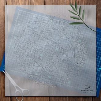 Perforated Stencil - Freestyle All Herbal Motifs Plate Pattern