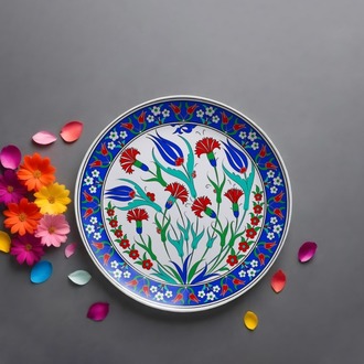 Perforated Stencil 30 cm. - Tulip Carnation Tile Plate Pattern