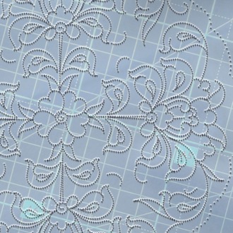 Perforated Stencil - Symmetrical Quadruple Lotus Tile Pattern